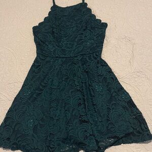 Elegant Green Lace Dress